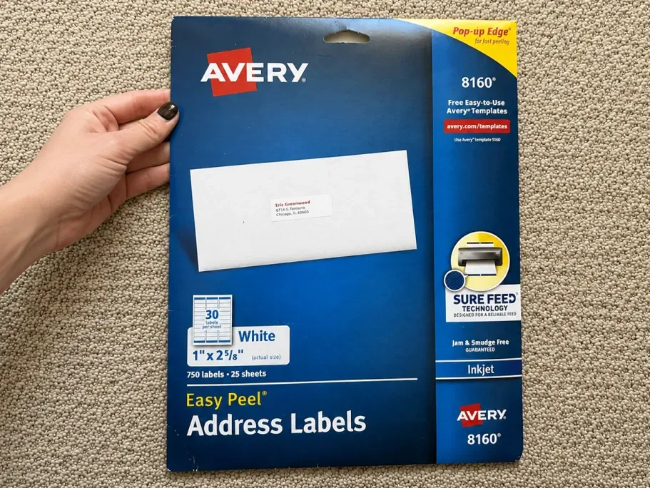 Avery Easy Peel Address Labels 750-Count