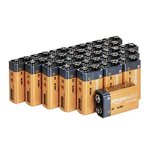 8-Pack 24-Count Amazon Basics 9 Volt Performance All-Purpose Alkaline Batteries (192 Total)