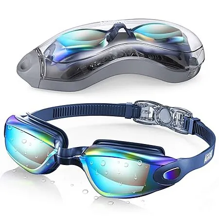 Aegend No Leaking Anti Fog UV Protection Swimming Goggles w/ Case