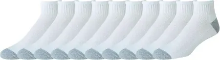 10-Pair Amazon Essentials Men's Cotton Half Cushioned Ankle Socks