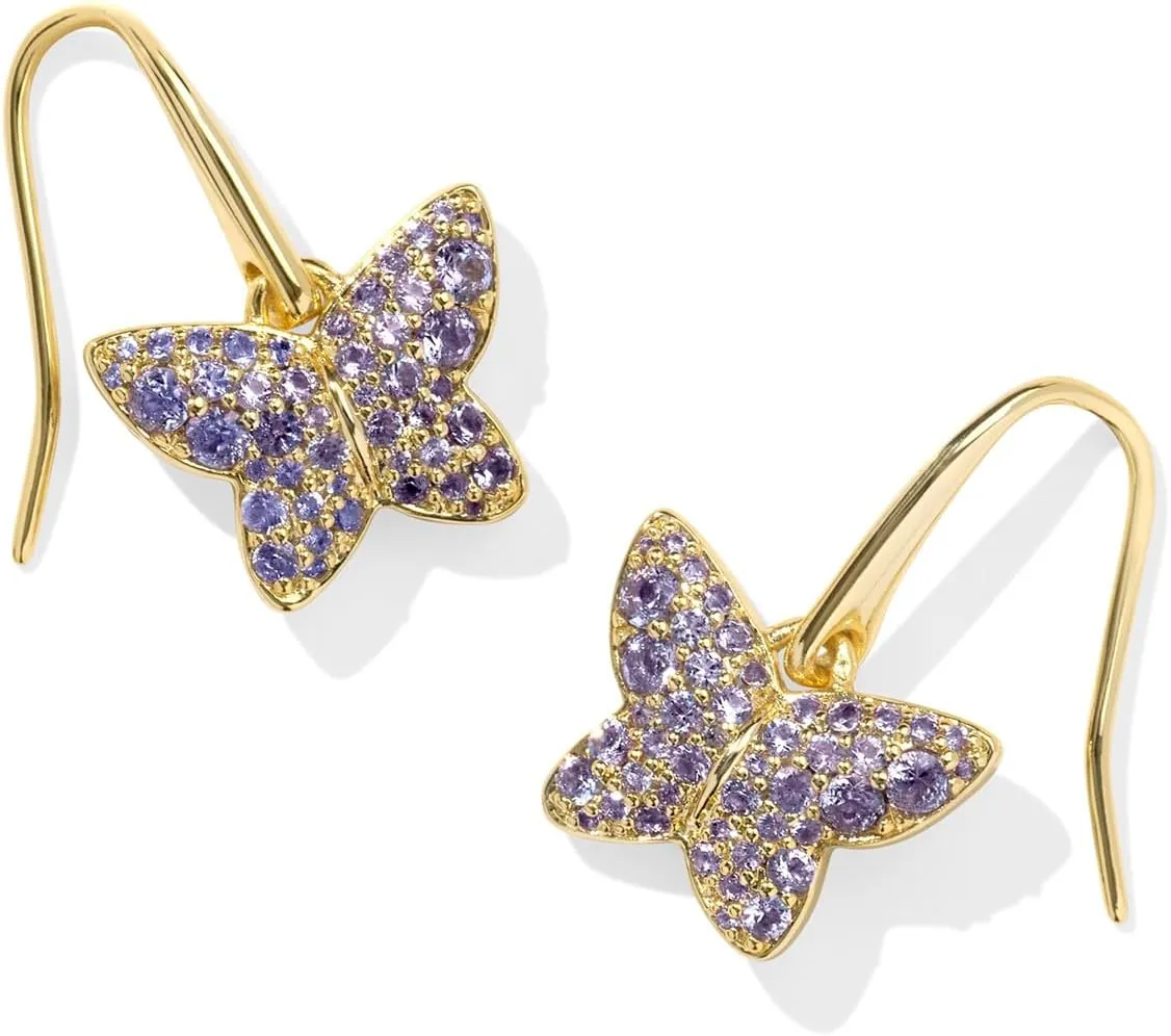 Kendra Scott Lillia Crystal Drop Gold Earrings