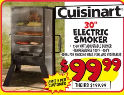 Select Ollie's Stores: Cuisinart 30" Electric Smoker