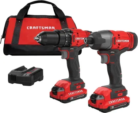 CRAFTSMAN V20 MAX Cordless Drill & Impact Driver Power Tool Combo Kit