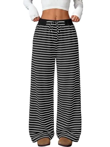 Women’s Striped Wide Leg Lounge Pants