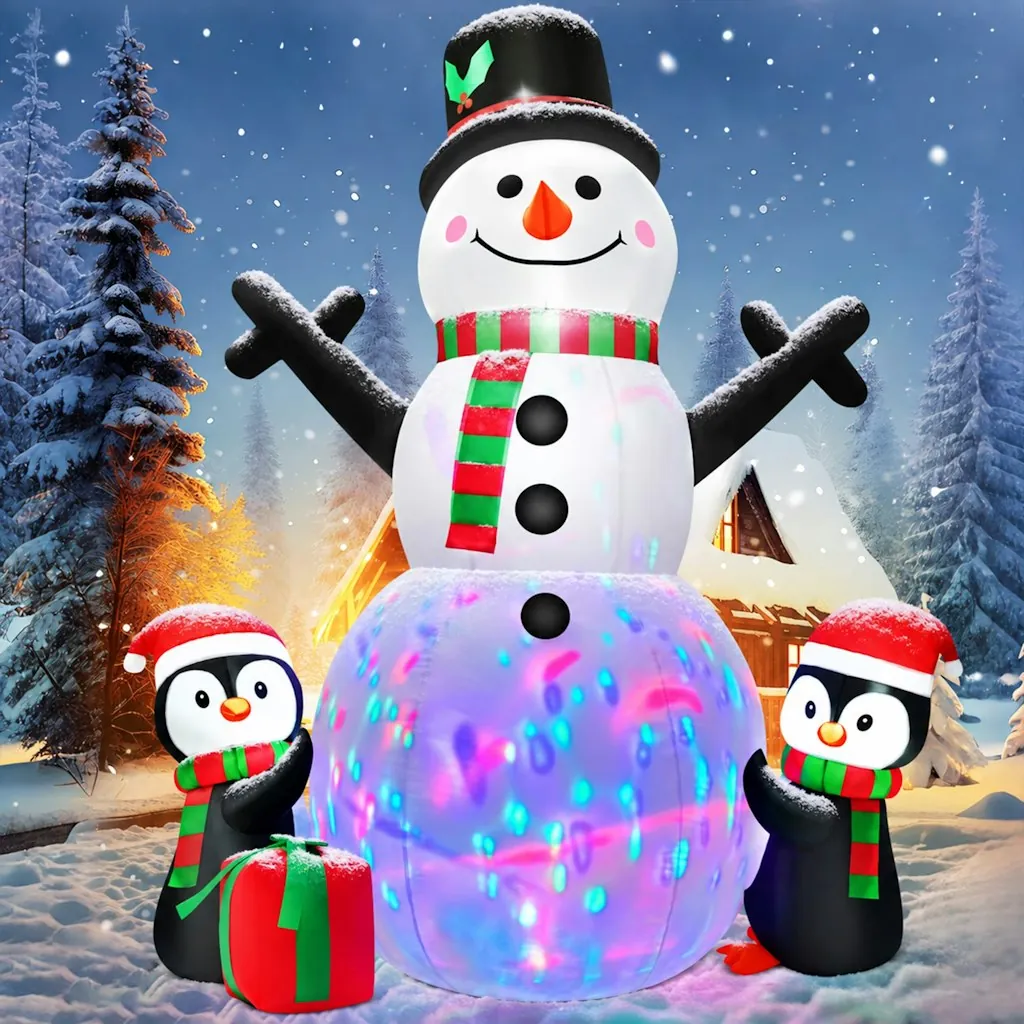 Yexmas 6-Foot Christmas Snowman Inflatable