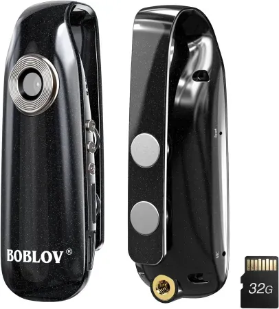 BOBLOV 007 32GB Mini Body Camera w/ Magnetic Back Clip