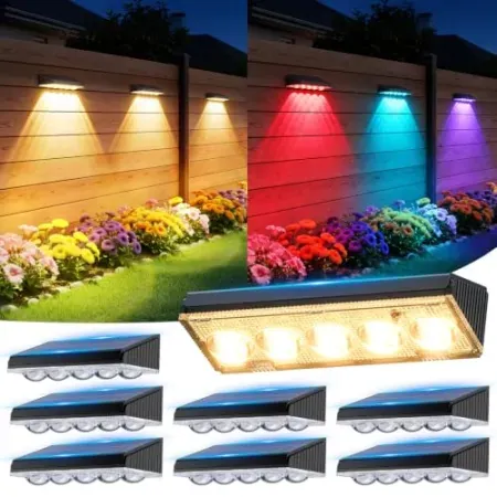 8-Pack KOOPER Outdoor Solar Fence Lights