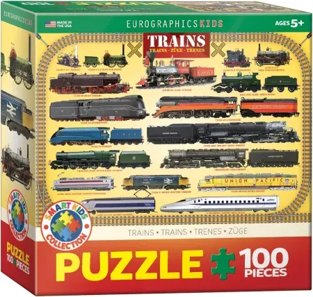 100-Piece Trains Jigsaw Puzzle
