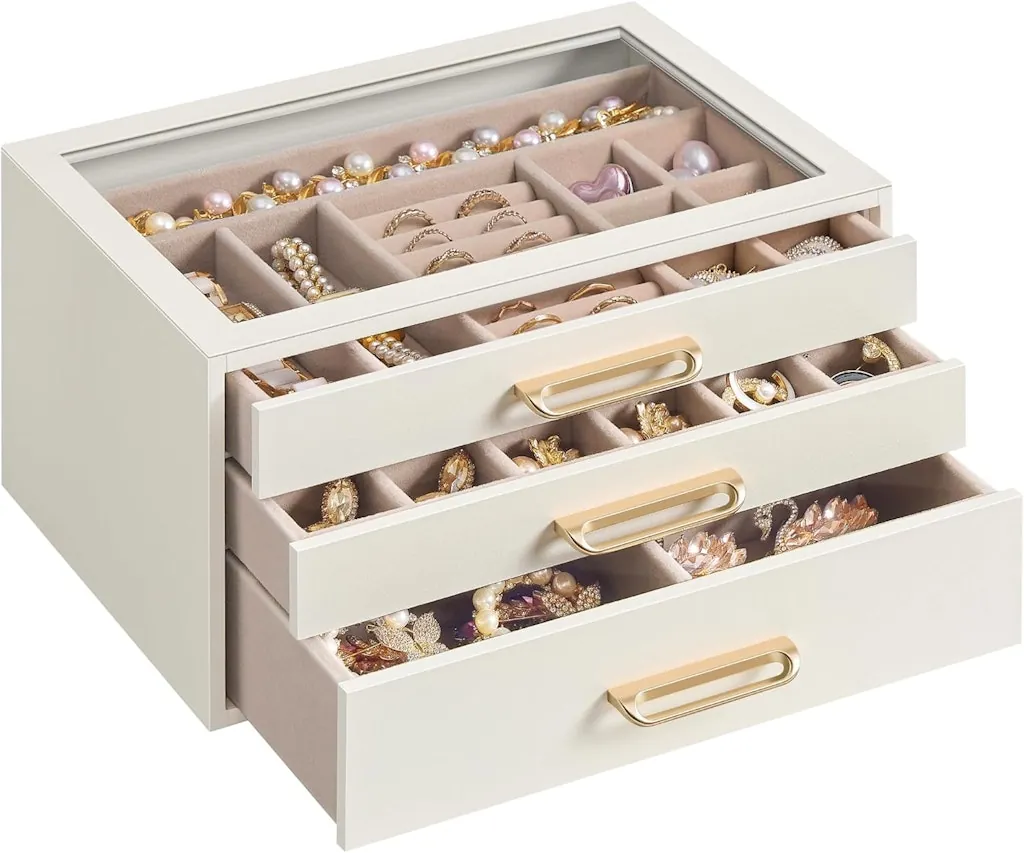 Songmics 3-Layer Jewelery Box
