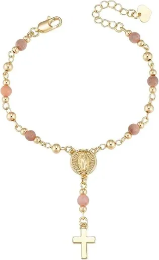 XUANPAI Cross Natural Stone Catholic Jewelry