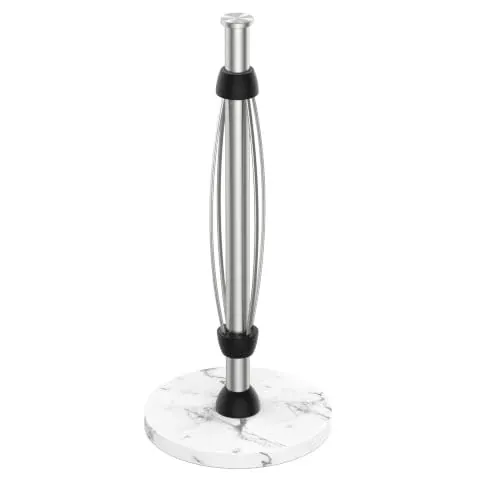FORIOUS Paper Towel Holder with One-Handed Tear and Weighted Marble Base