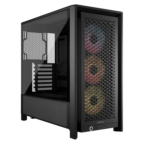 CORSAIR 4000D RS ARGB Frame Modular Mid-Tower ATX PC Case, High Airflow, 3X Pre-Installed RS Fans, InfiniRailTM Mounting System, ASUS BTF, MSI Zero, Gigabyte Stealth, Black $79.99 Normal