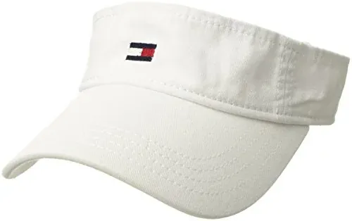 Tommy Hilfiger Men's Essential Flag Golf Visor Classic White
