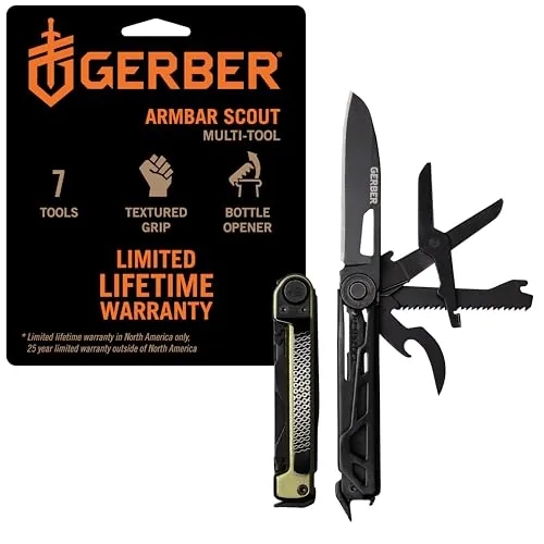 Gerber Armbar Scout EDC Multitool Pocket Knife w/ Bottle Opener, Green
