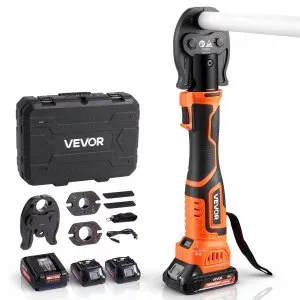 VEVOR 18V Cordless Mini PEX Press Tool Kit w/ 2 Batteries