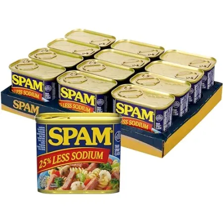 12-Pack 12oz SPAM Less Sodium Luncheon Meat