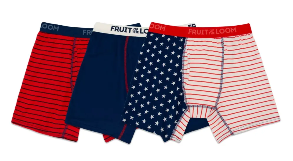 Fruit of the Loom Men's Americana Stretch Boxer Briefs 3-Pack