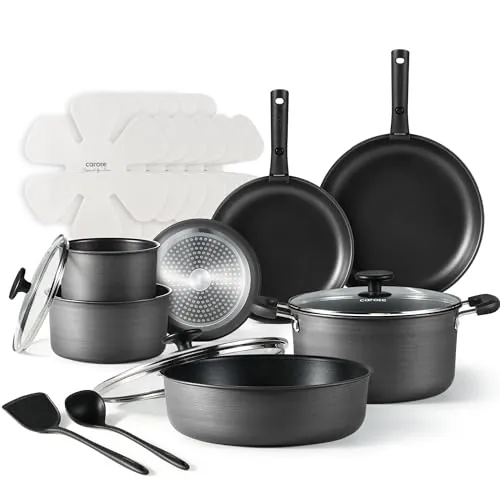 Set of 20 Pots and Pans 4-Layer Hard Anodizing