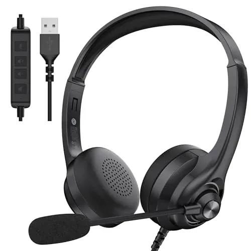 Monster Voicelink 100 Wired USB Headset with Noise Cancelling Microphone for PC/Laptop
