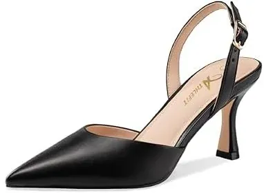 Athlefit Women’s Kitten Heels Closed Toe Pumps