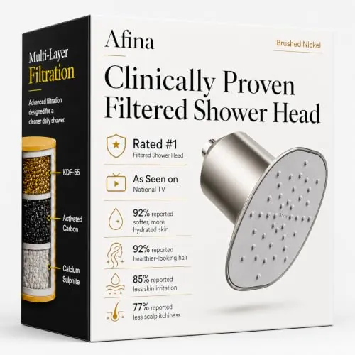 Afina Filtered Shower Head in Brushed Nickel