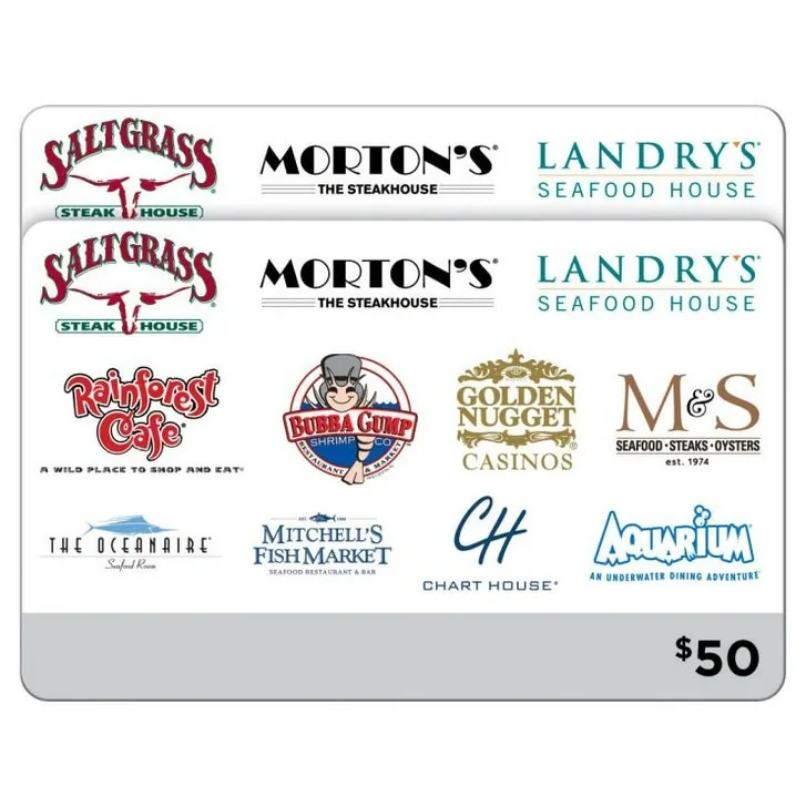 Two $50 Landry's Multi-Brand Restaurants & More Gift Cards ($100 Value)