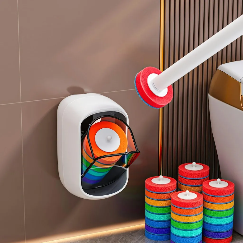 Disposable Toilet Brush Kit w/ 35 Refill Pads