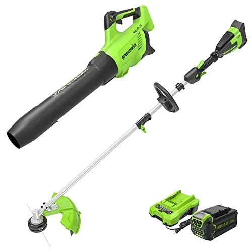 Greenworks 40V 16" String Trimmer & 550 CFM Blower Combo w/ 4.0 Ah Battery & Charger