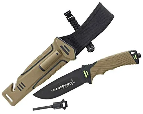 StatGear 10" Surviv-All Fixed-Blade Bowie Knife with Sheath