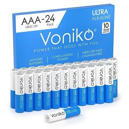 24-Pack Voniko Premium Grade AAA Alkaline Batteries