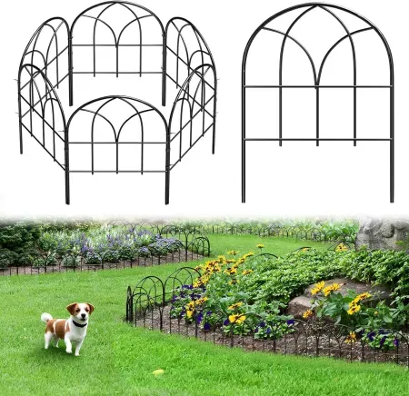 6-Pack Promitop Arch Metal Garden Border Fence Panels