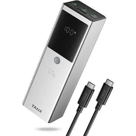 3-Port TALIX 12800mAh 125W Laptop Power Bank w/ 240W USB-C Cable