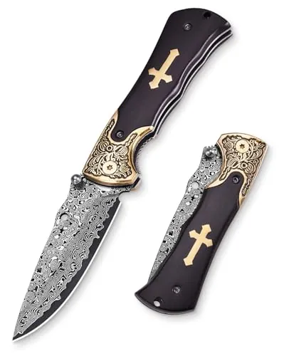 Naitesen 3.5" Damascus Folding Knife