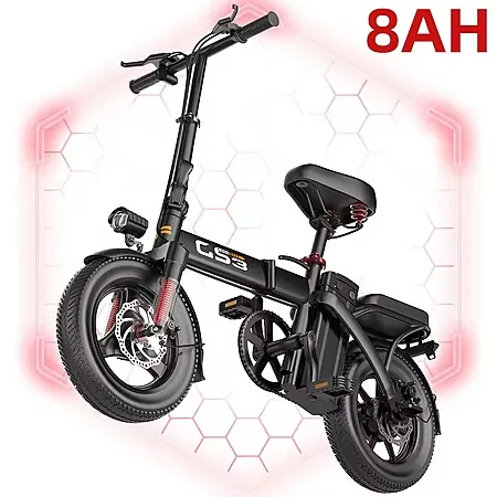 UPlee GS3 14" 48V 500W Folding Electric Bike w/ 8Ah Battery