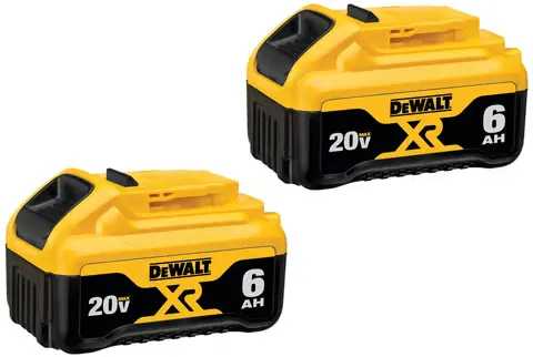DeWalt 20V MAX XR DCB206-2 6 Ah Lithium-Ion Battery 2 pc