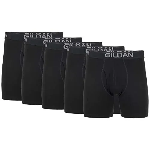 Gildan Men's Underwear Cotton Stretch Boxer Briefs 5-Pack