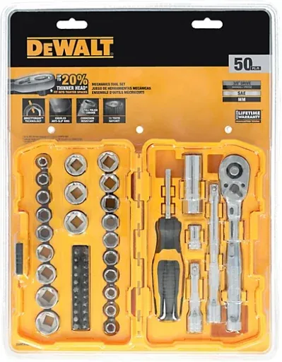 DEWALT 3/8 in. Dr 50 pc. Mech Tool Set