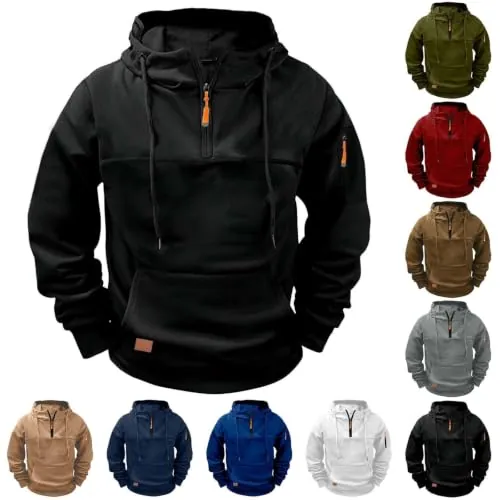 Quarter Zip Hoodies Sweatshirts