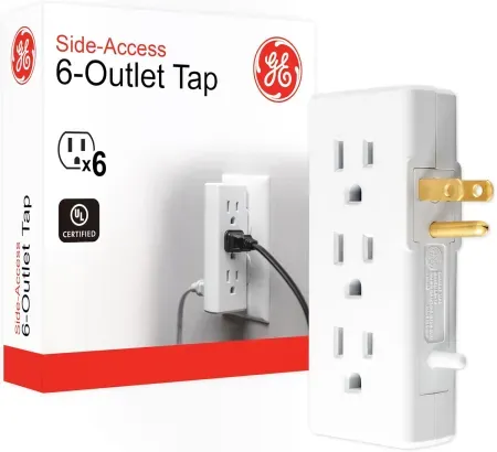 GE 6-Outlet Side-Access Power Tap