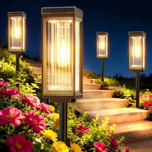 Solar LED Pathway Lights 8-Pack 25.2"