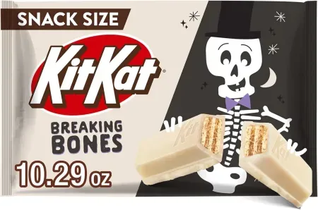 10.29oz Kit Kat Breaking Bones Vanilla Flavored Creme Wafer Halloween Candy