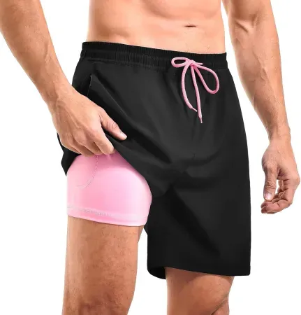 CADITEX 2-in-1 Men's Swim Trunks with Compression Liner