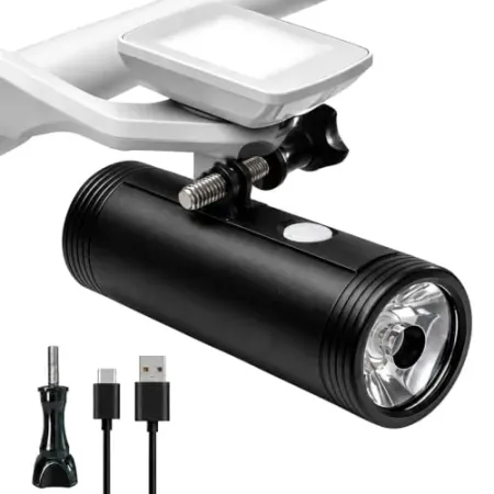 LONLEEYU 450–1200 Lumen USB-C Rechargeable Bike Front Light