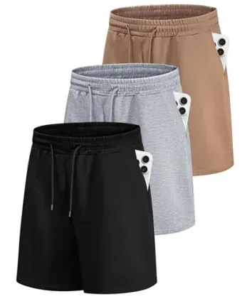 3-Pack Little Beauty 7" Fast Dry Gym Workout Men's Athletic Shorts