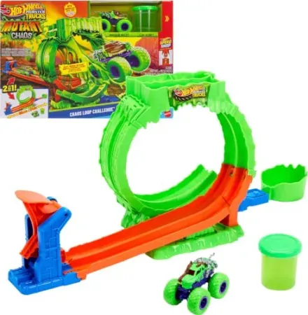 Hot Wheels Monster Trucks Mutant Chaos Loop Challenge Playset