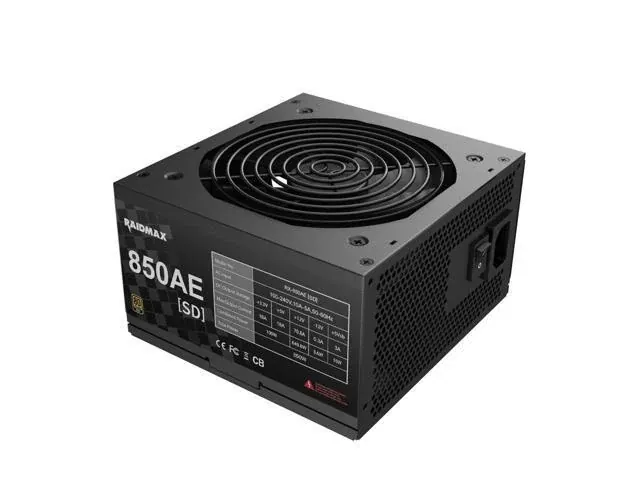 RAIDMAX RX-850AED 850W Power Supply, ATX 3.1 PCIe Gen 5 Ready, C Tier on SPL List