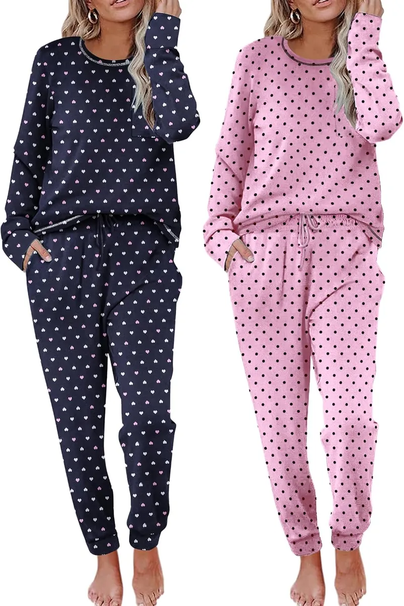 Ekouaer Women’s 2-Piece Pajama 2-Pack