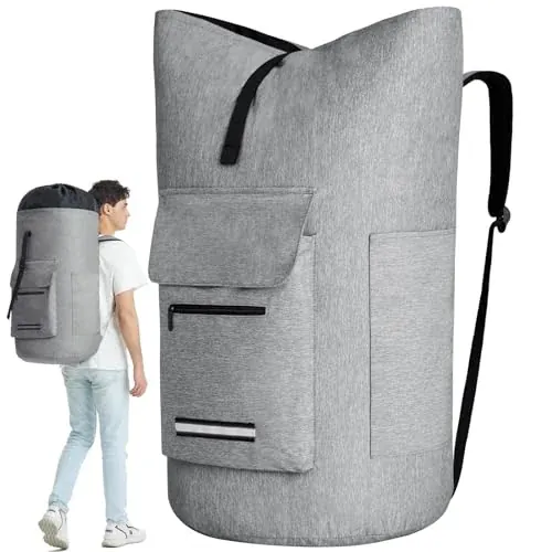 115L Extra Large Laundry Backpack Bag with 4 Pockets