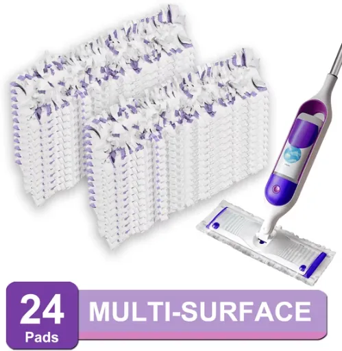 Surface Mopping Pad Refills for PowerMop Disposable Microfiber Pads, 24 Count