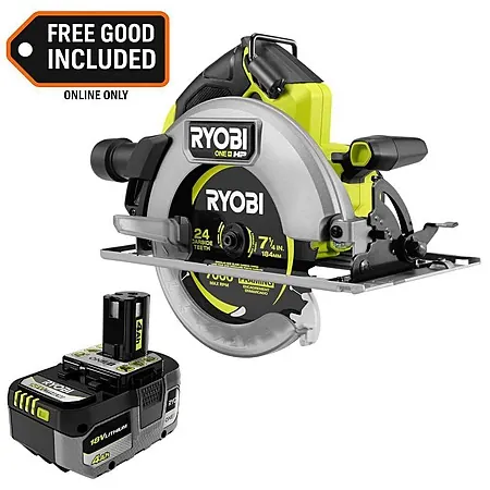 RYOBI ONE+ HP 18V Brushless Cordless 7-1/4" Circular Saw w/ 4.0 Ah Battery